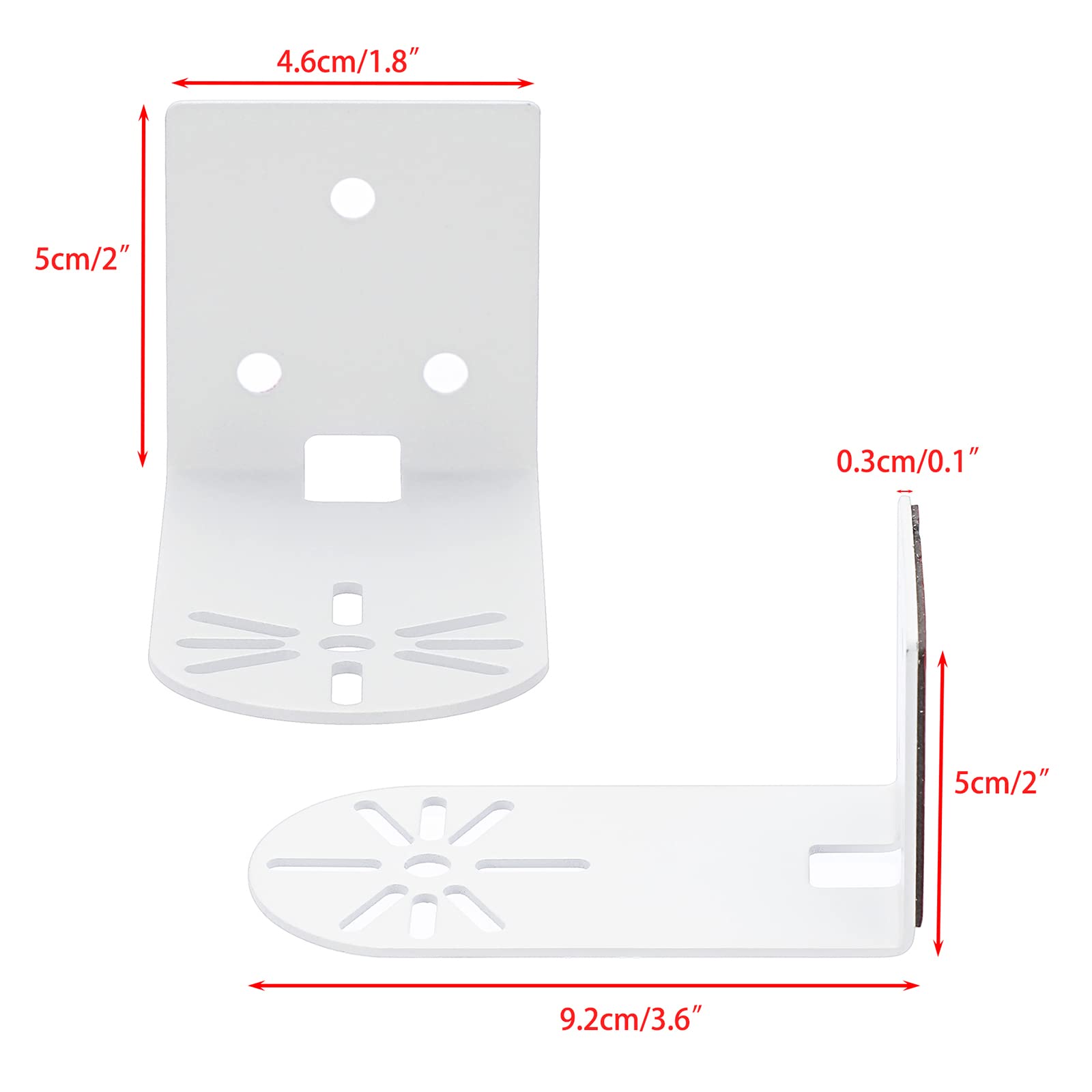 Sumnacon 3Pcs Wall Mount Camera Shelf  Metal Small Wall Shelf With Adhesive,Universal Small Floating Shelf For Security Cameras,