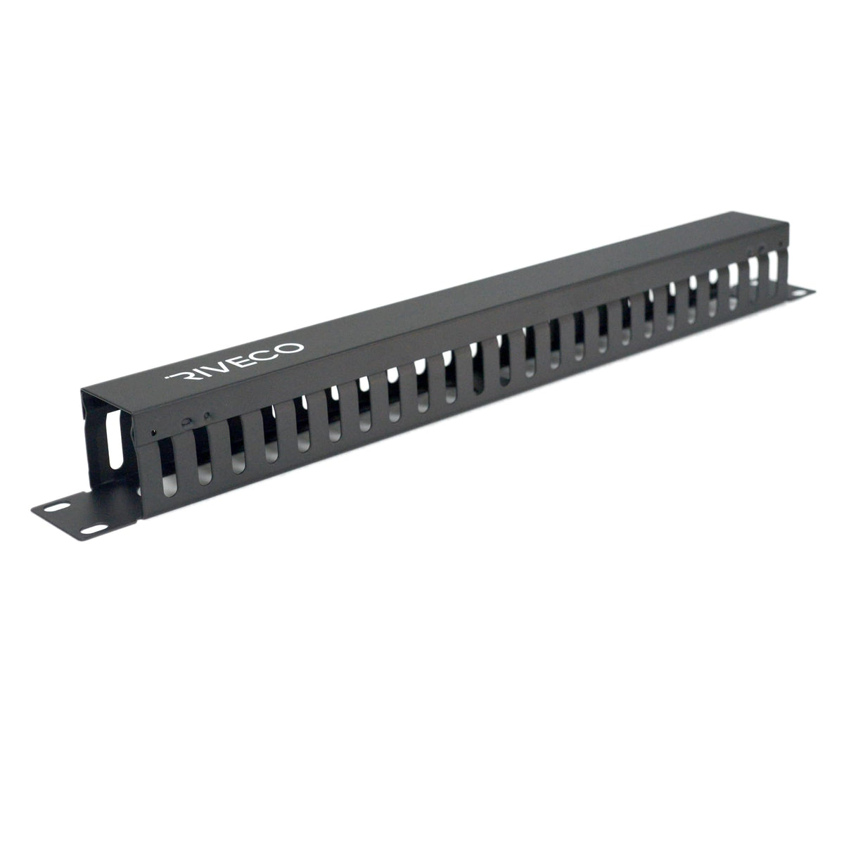 Riveco 1U Cable Management For Racks & Server Cabinets Managing Cord & Wire, Cable Raceway For 19    Rack Mount 24 Slots Standar