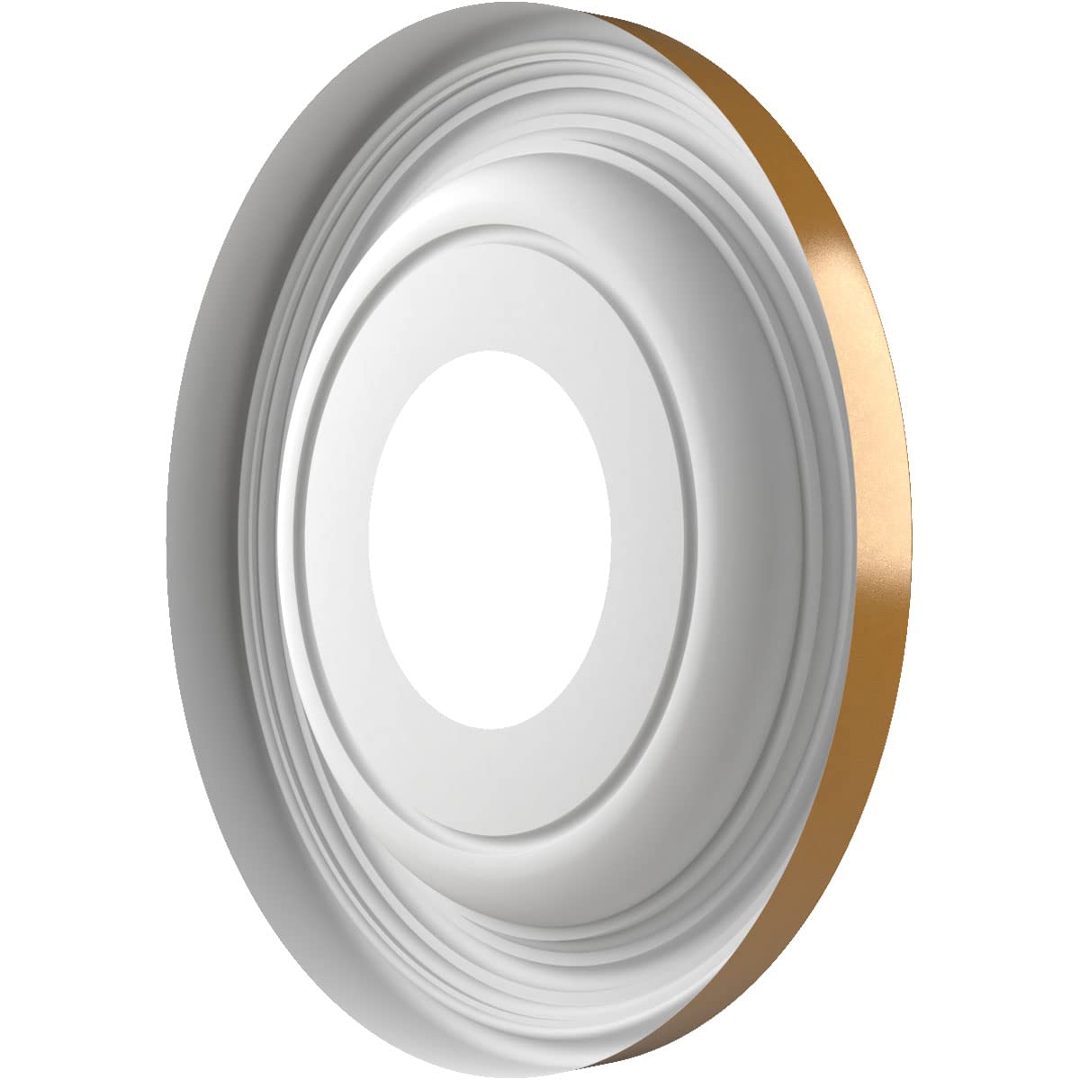 Ekena Millwork 10''Od X 3 1/2''Id X 1 1/8''P Traditional Thermoformed Pvc Ceiling Medallion (Fits Canopies Up To 5 1/2''), Unive