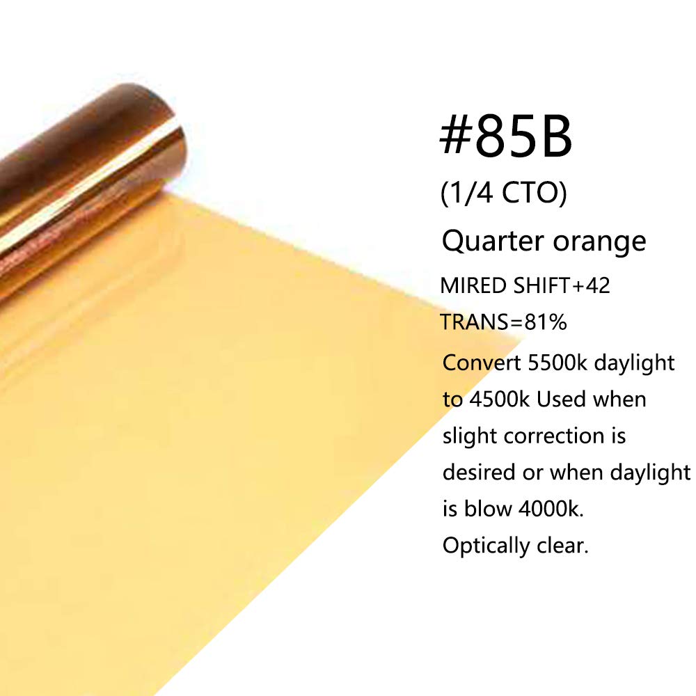 Orange Color Correction Gel Filter Sheet 16X20 Inches 4 Pieces 1/4 Cto Photography Lighting Gels For Photo Studio Flashlight Led