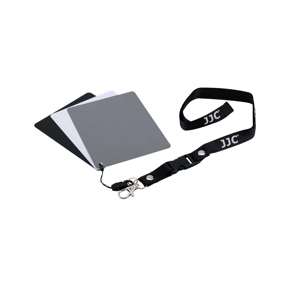 Jjc 4'' X 5.2'' Pvc White Balance Card Set For Achieving Perfect Color Balance In Your Photos   Including An 18% Neutral Grey Ca