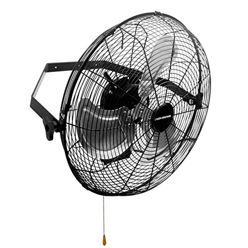 Ken Brown 18 Inch High Velocity Industrial Wall Mounted Fan 4012Cfm 3 Speed For Industrial, Commercial, Residential, And Shop Us