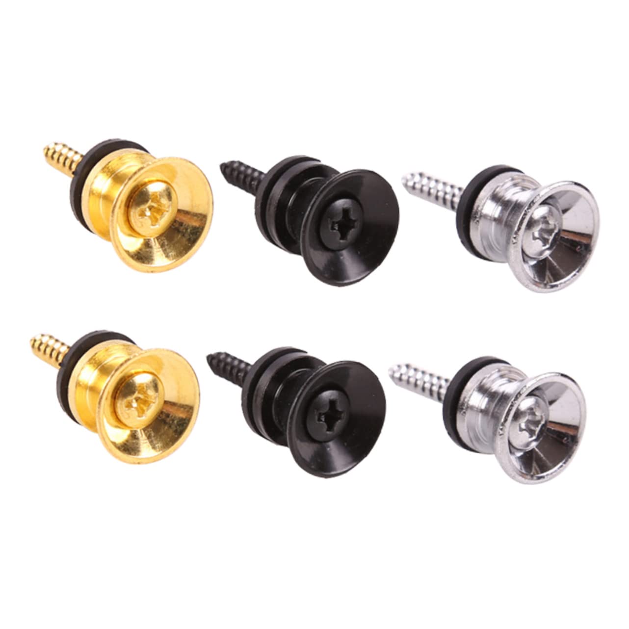 DECHOUS Guitar Strap Lock Buttons NonSlip 9pcs Sturdy Locking Pegs for Acoustic Electric Bass Ukulele Prevents Strap Slippage a