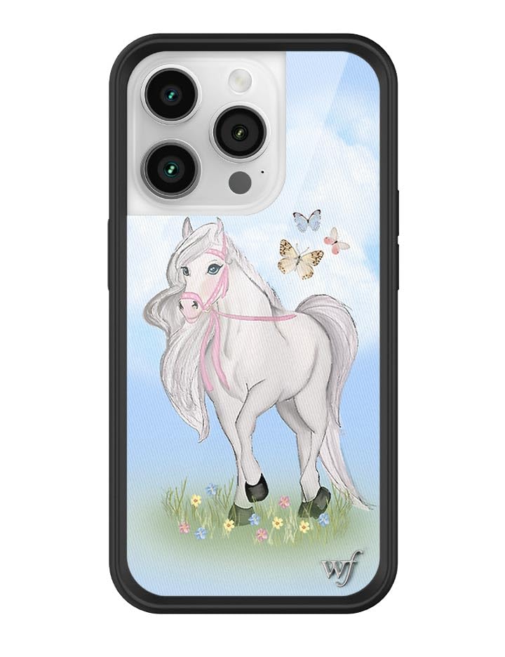 Wildflower Cases - Precious Pony Case, Compatible With Apple Iphone 14 Pro | Horse, Blue, Sky, White, Coquette, Cute - Protectiv