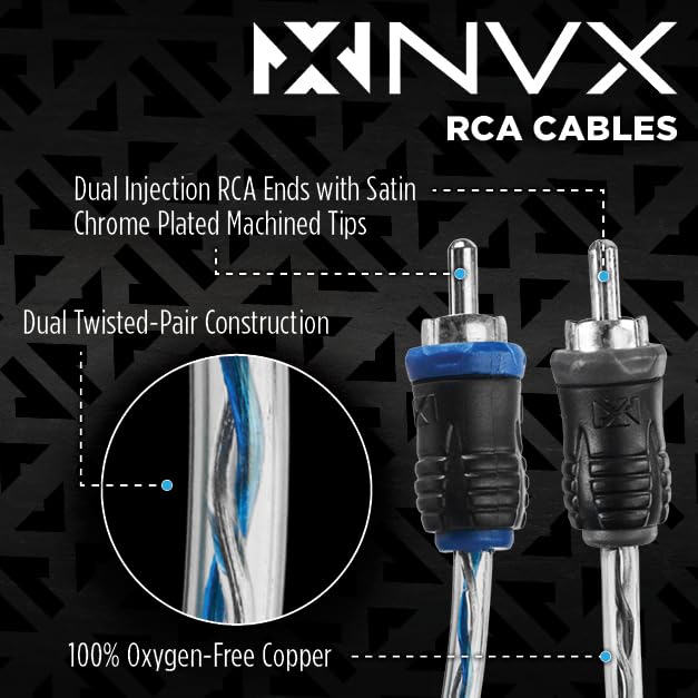 Nvx True 4 Gauge Awg 100% Ofc Complete Amplifier Wiring Kit With 5/6 Channel Rca Cable   Xkit46