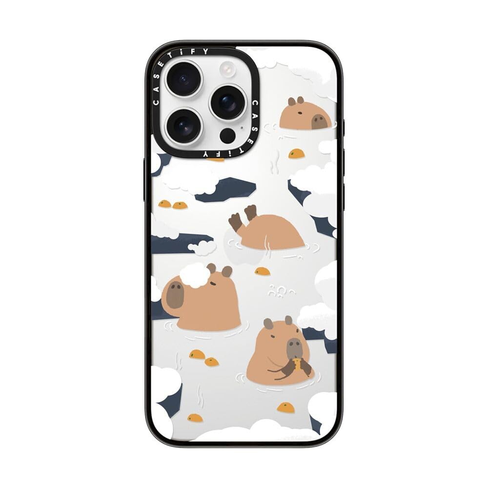 Casetify Compact Case For Iphone 16 Pro Max [Lightweight / 4 Ft. 2X Military Grade Drop Protection/Slim]   Floating Capybara   C