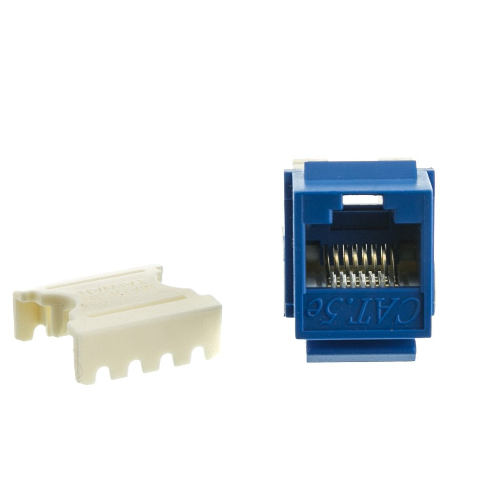 Cablewholesale Cat5E Keystone Jack, Rj45 Female (Utp) To 110 Punch Down Connector, Blue