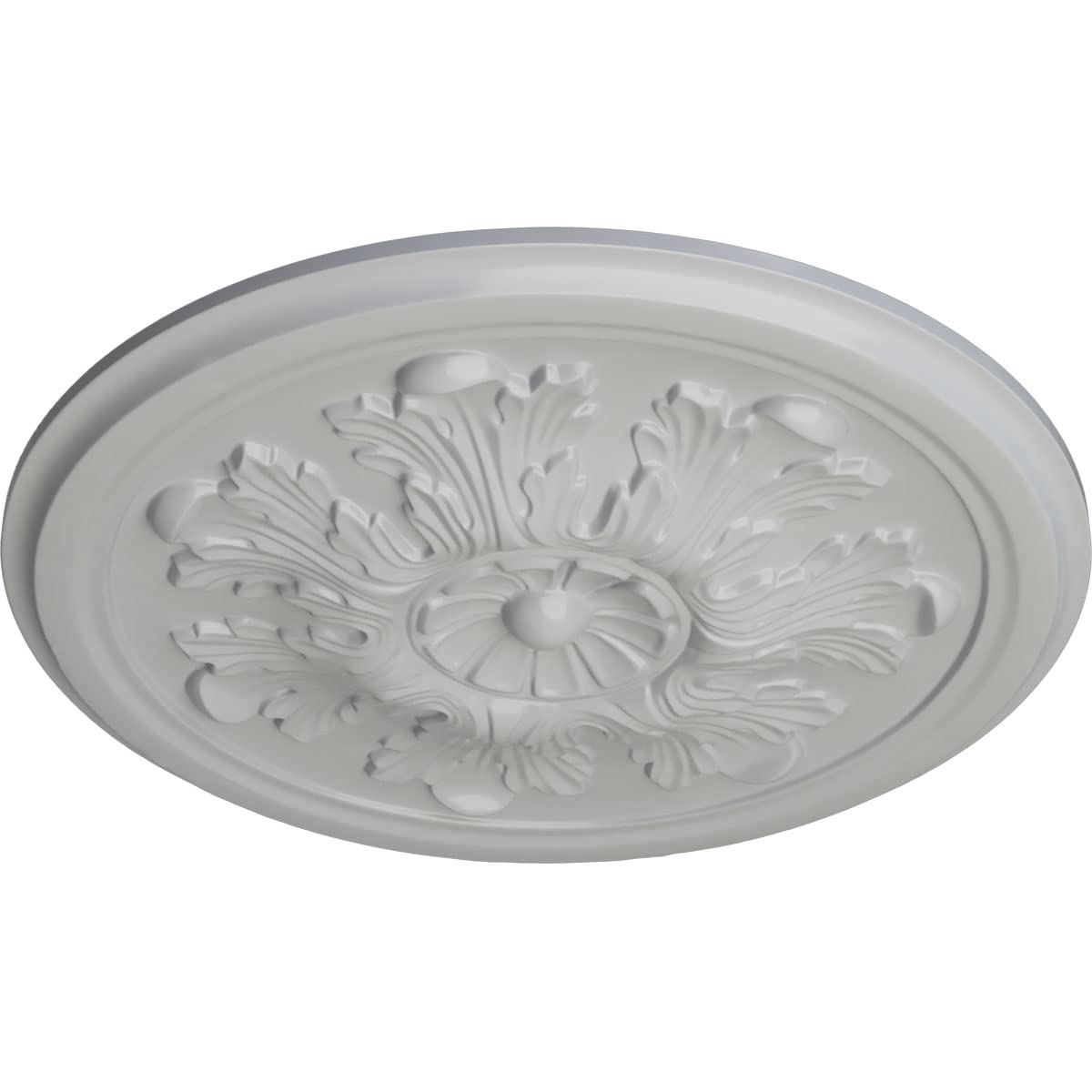 Ekena Millwork Cm12Lefrf Legacy Acanthus Ceiling Medallion, 12 3/4''Od X 7/8''P (Fits Canopies Up To 3 1/2''), Hand Painted Fros