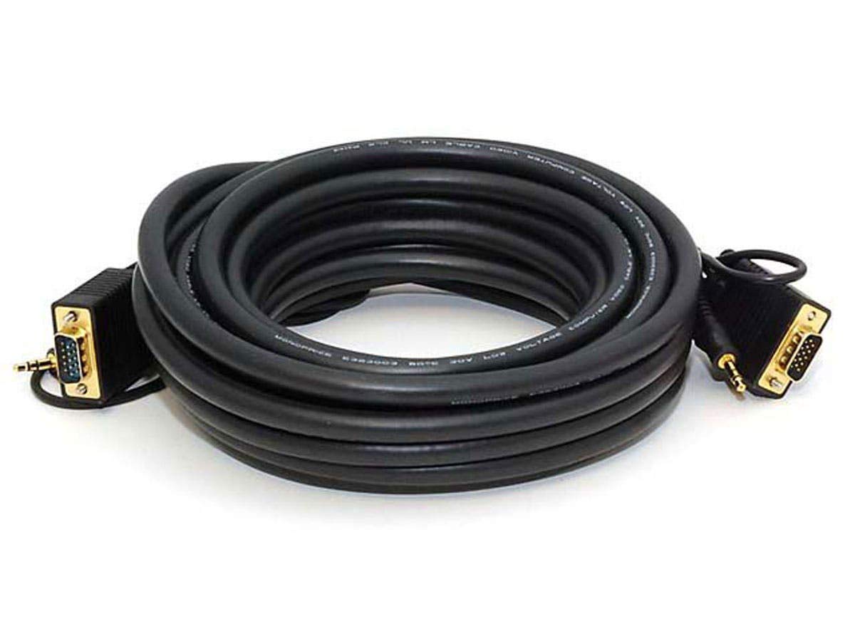 Vga Hd15 M/M Cable W/Audio 25Ft.