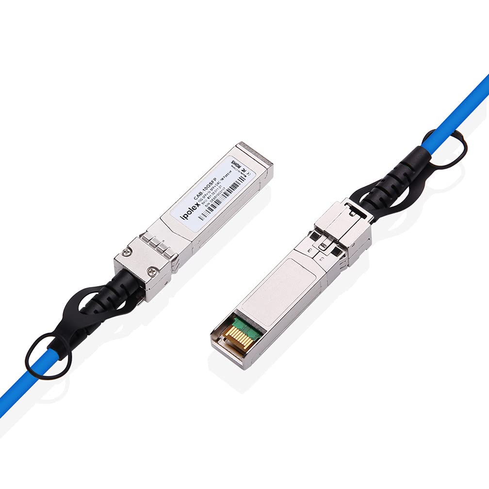 Colored 10G Sfp+ Twinax Cable, Direct Attach Copper(Dac) Passive Cable In Blue, 0.5M (1.64Ft), For Cisco Sfp H10Gb Cu0.5M, Merak