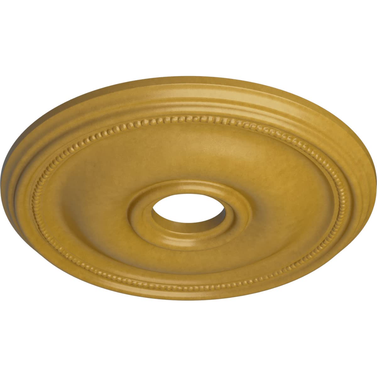 Ekena Millwork Cm18Brigs Bradford Ceiling Medallion, 18 1/8''Od X 3 3/4''Id X 1 1/8''P, Hand Painted Iridescent Gold