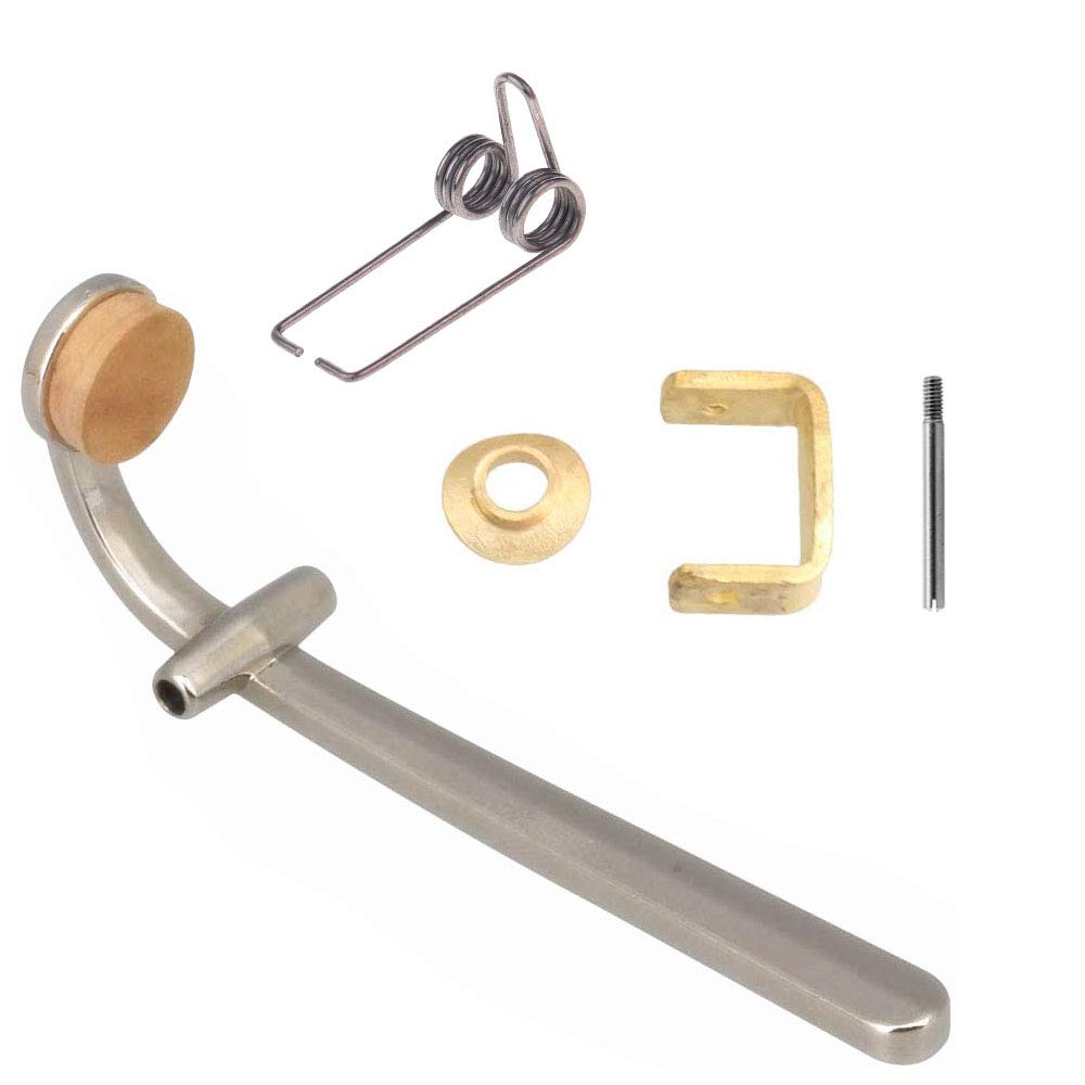 Jiayouy 6Pcs Trombone Wind Instruments Accessory Drain Valves Steel Wire Spring Valve Base Shaft Cork Pad