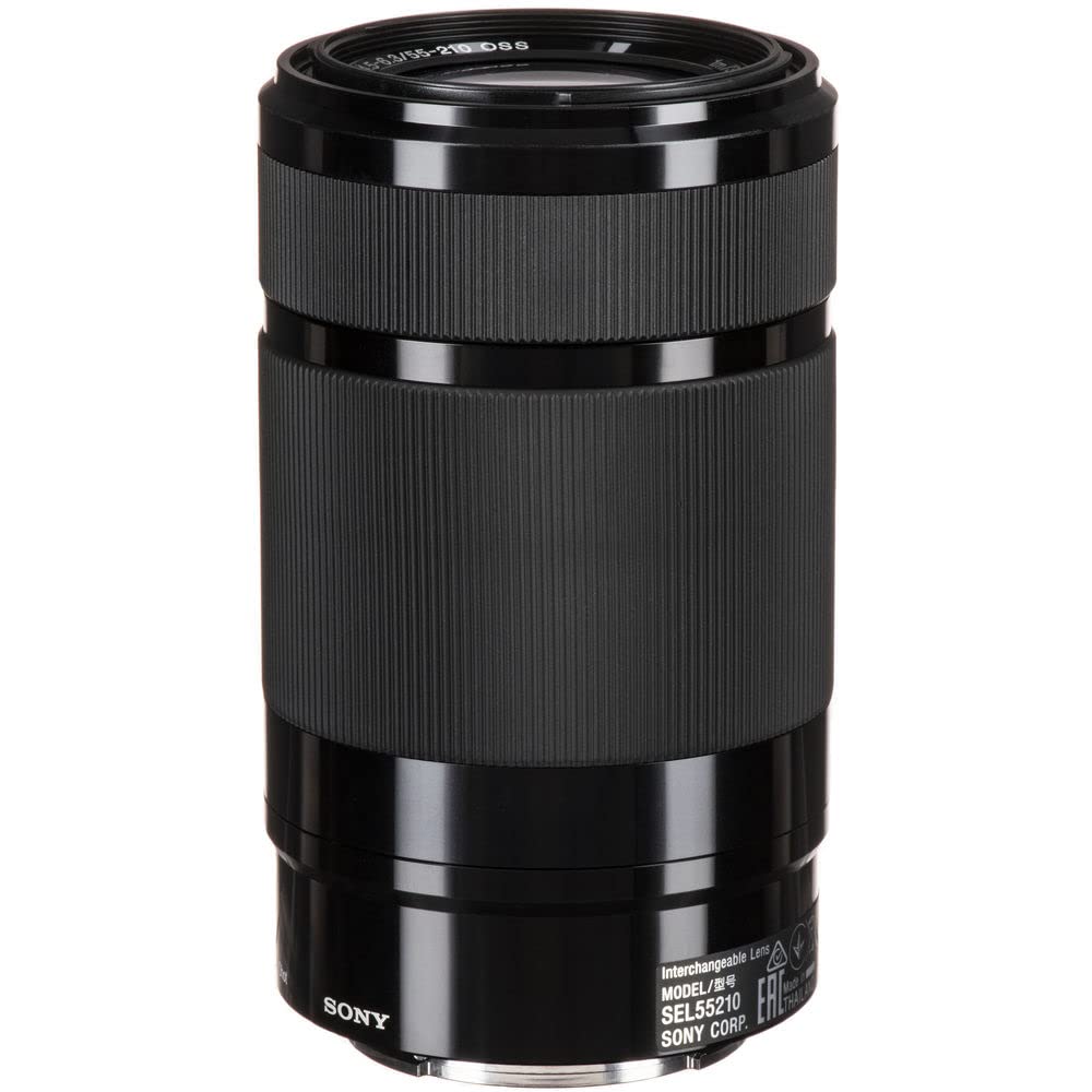 Sony E 55-210Mm F/4.5-6.3 Oss Lens (Black) + 3 Piece Filter Kit + Backpack + 64Gb Memory Card + Flexible Tripod + Memory Card Wa