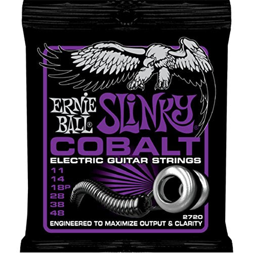 Ernie Ball Power Slinky Cobalt Electric Guitar Strings, 11-48 Gauge (P02720)