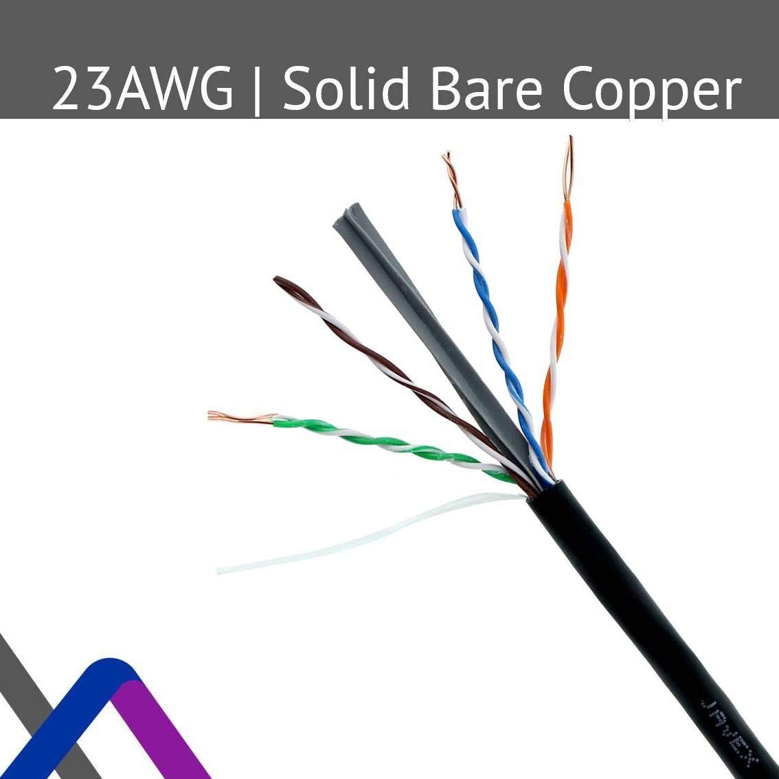 Javex Cat6 Ourdoor Ul Cmx [23Awg Solid Bare Copper] 1000 Ft, 600Mhz, Etl Listed, Uv Resistant And Weather Proof Pe Jacket, Utp Network And Gaming Ethernet Cable, 1000 Feet, Black