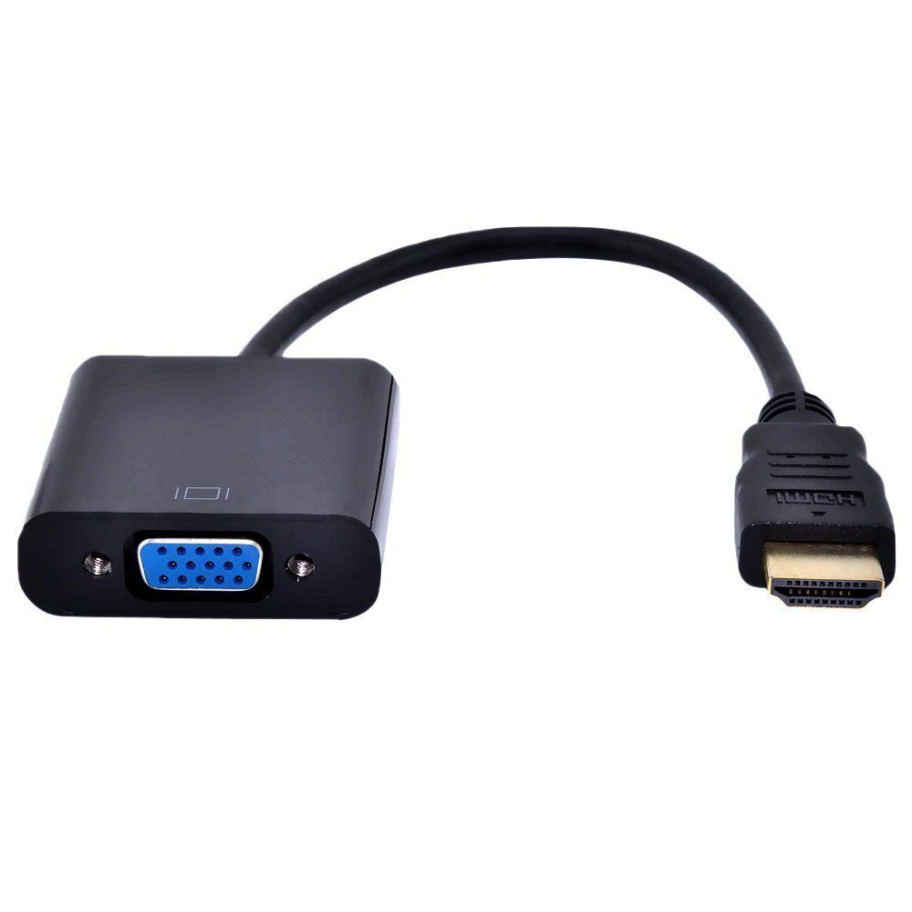 Aya 9'' Hdmi Male To Vga Female (15 Pin) Video Converter Adapter 1080P For Pc, Tv, Notebooks