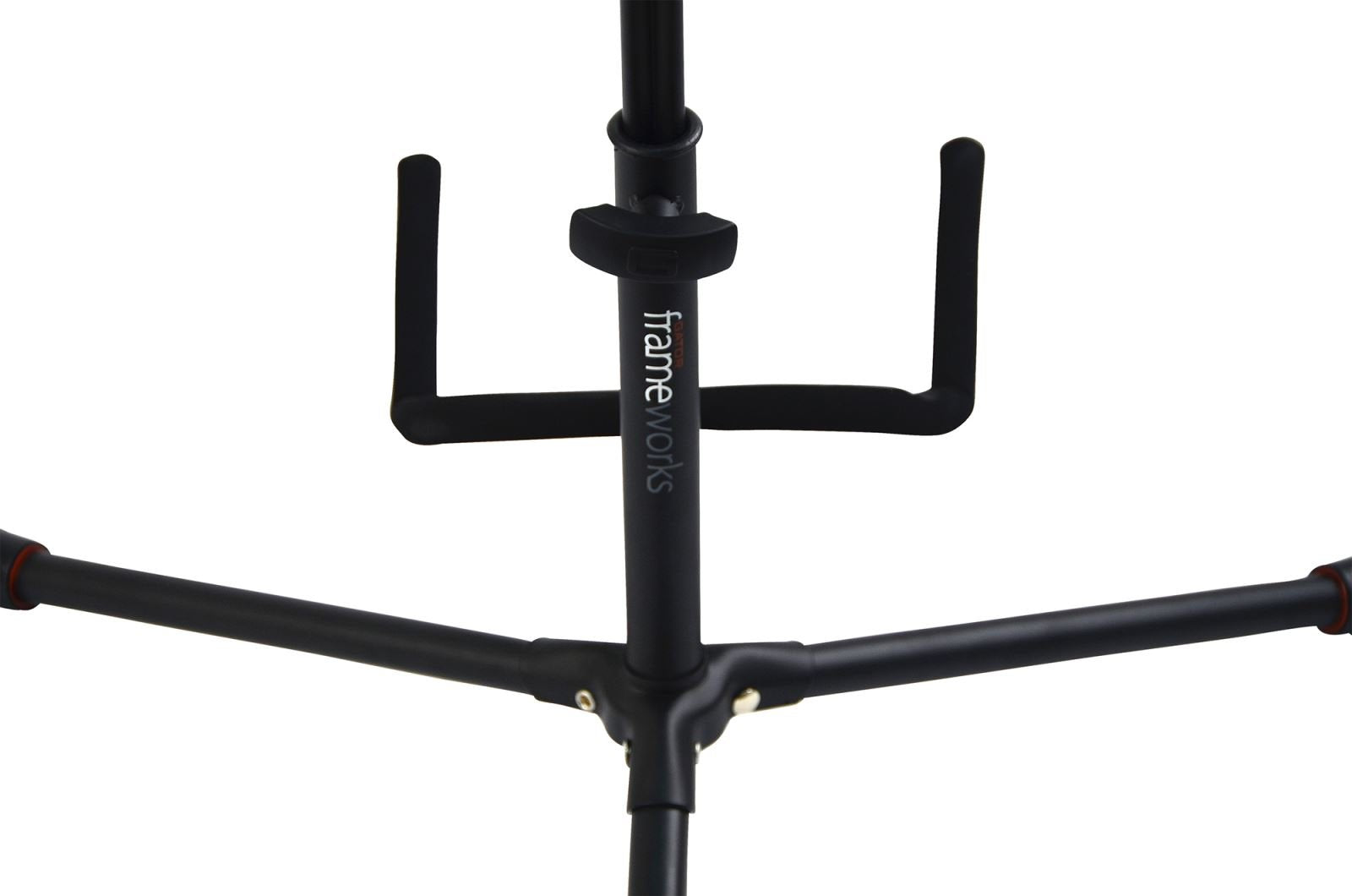 Gator Frameworks Adjustable, Holds Single Electric Acoustic Guitar Stand (Gfw Gtr 1000), Black, 54 X 40 X 44''