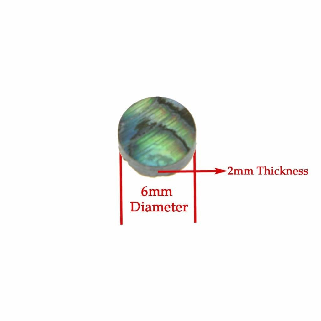 Dopro 20Pcs 6X2Mm Natural Paua Abalone Shell Inlay Fingerboard Fretboard Dots For Guitar Bass Ukulele Banjo