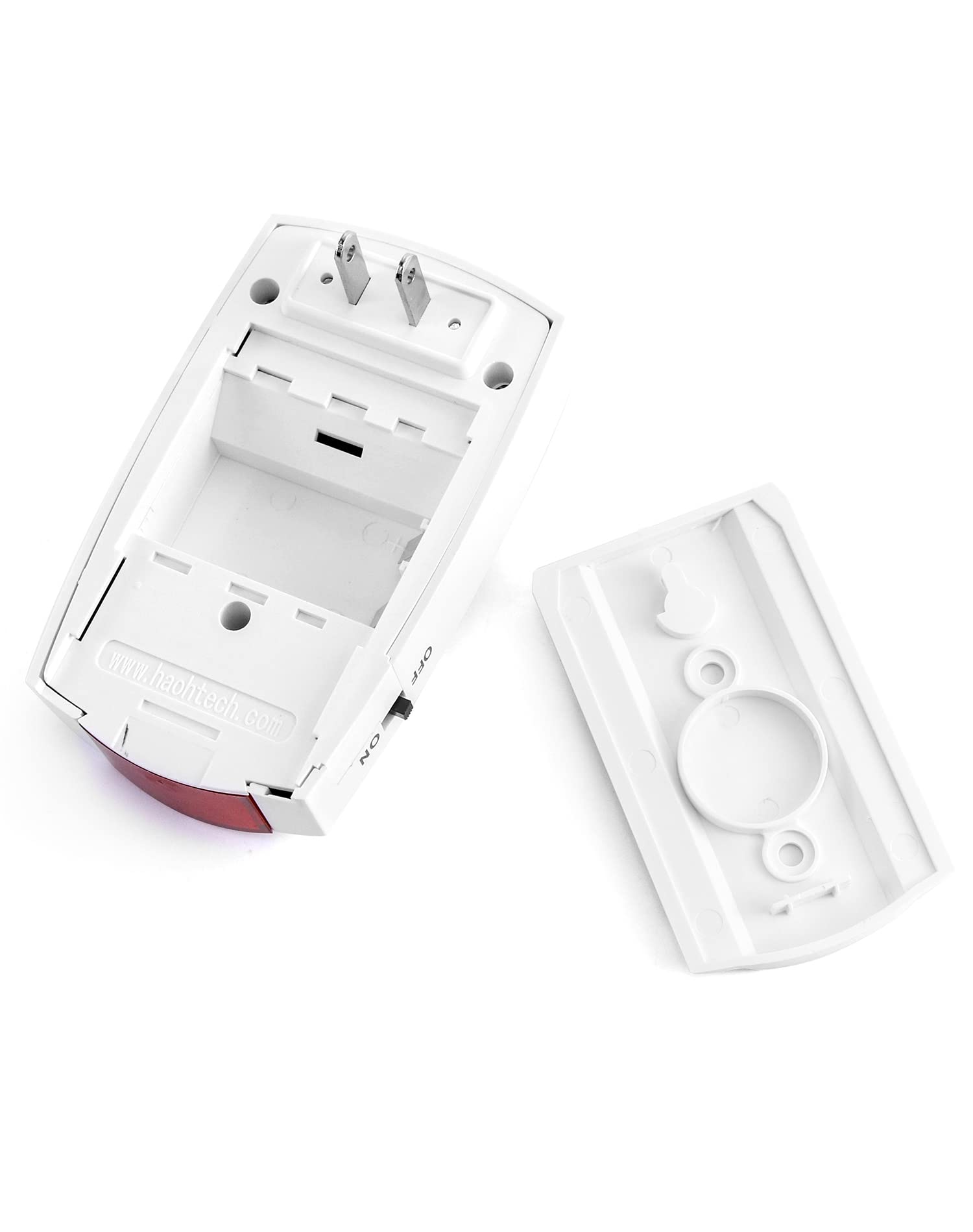 Qwork Power Failure Alarm, 118 Db Loud Siren With Led Light, 110V To 220V, Off/On Alert, 4 Pack