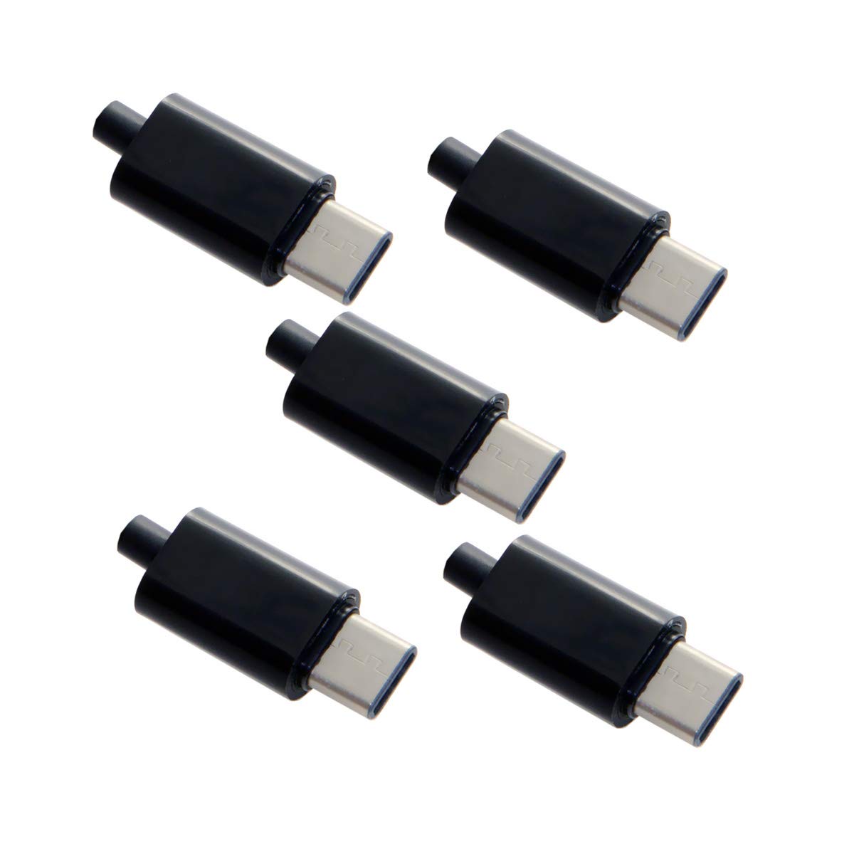 Cy Diy 24Pin Usb 3.1 Type C Usb C Male Smt Type Plug Connector With Black Housing Cover 5Pcs