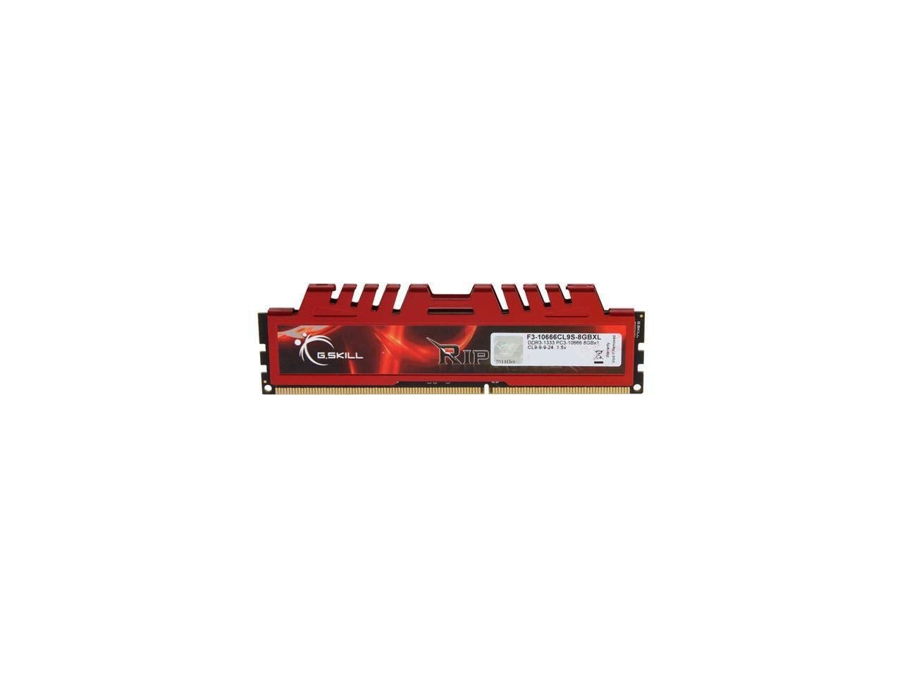 G.Skill F3 10666Cl9S 8Gbxl Ripjaws X 8Gb (1X8Gb) Ddr3 1333Mhz Desktop Memory