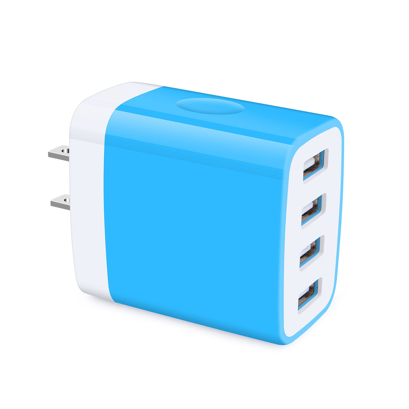 Iphone 13 Charger Block Fast Charging 4.8A Multi Port Usb Charger Wall Plug Power Adapter Charging Box Cube Brick For Iphone 15/14/13/12/11 Pro Max, Samsung Galaxy A54 A14 A13 A53 A73 S23 S22 S21 S20
