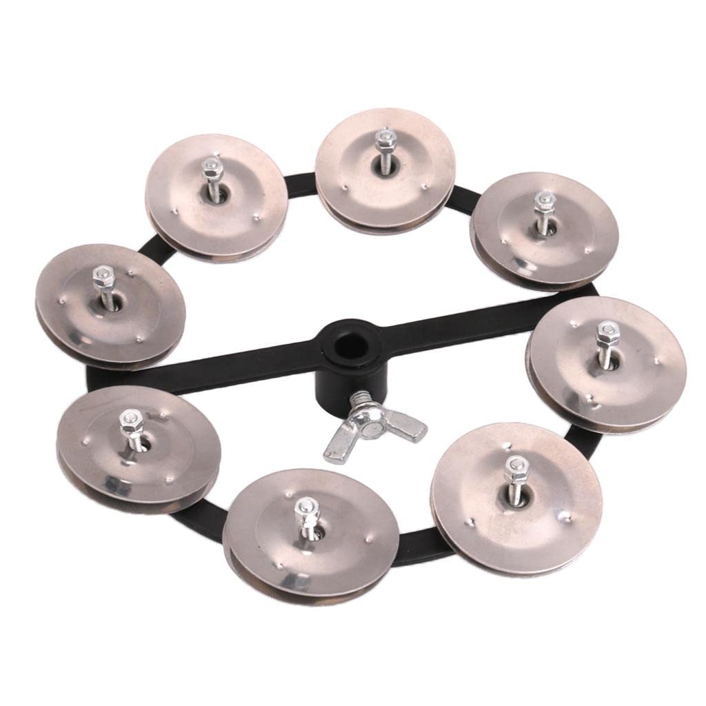 Enakshi Professional Hi Hat Tambourine with Single Row Steel Jingles Percussion Instrument|Collectibles