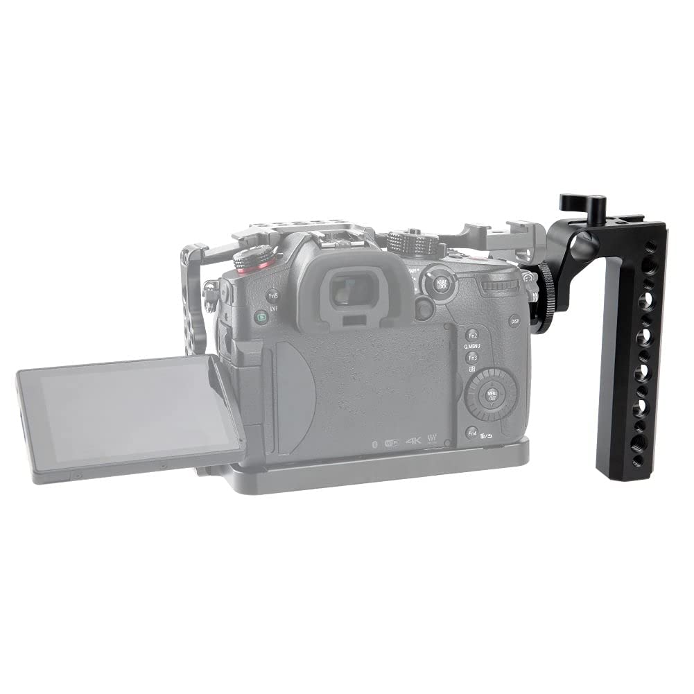 Niceyrig Hot Shoe Top Handle Grip Dslr Camera Handgrip With 15Mm Rod Clamp, Cold Shoe Mounts Applicable For Panasonic Lumix Gh5/