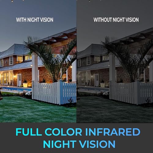 Gyration 1080P Wireless Security Wifi Cameras For Home Security, Wireless Outdoor With Motion Detection, Spotlight/Siren Alarm,