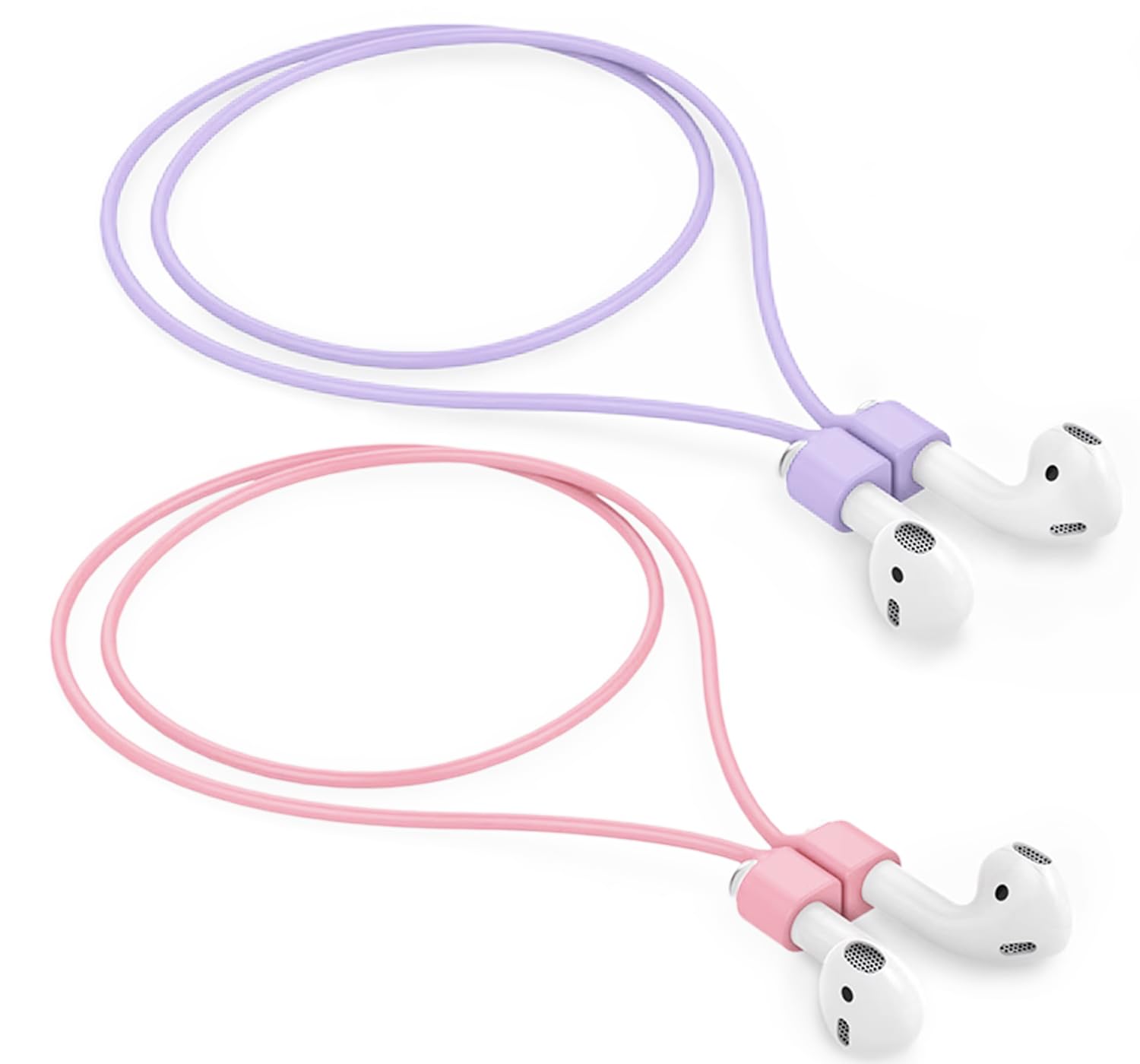 2 Pack Ultra Strong Magnetic Anti Lost Straps For Airpods, Soft Silicone Sports Lanyard Neck Rope Cord Compatible With Airpods 1