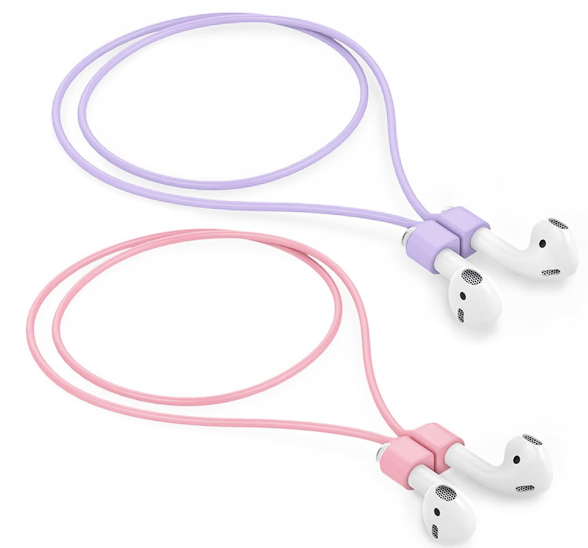 2 Pack Ultra Strong Magnetic Anti Lost Straps For Airpods, Soft Silicone Sports Lanyard Neck Rope Cord Compatible With Airpods 1