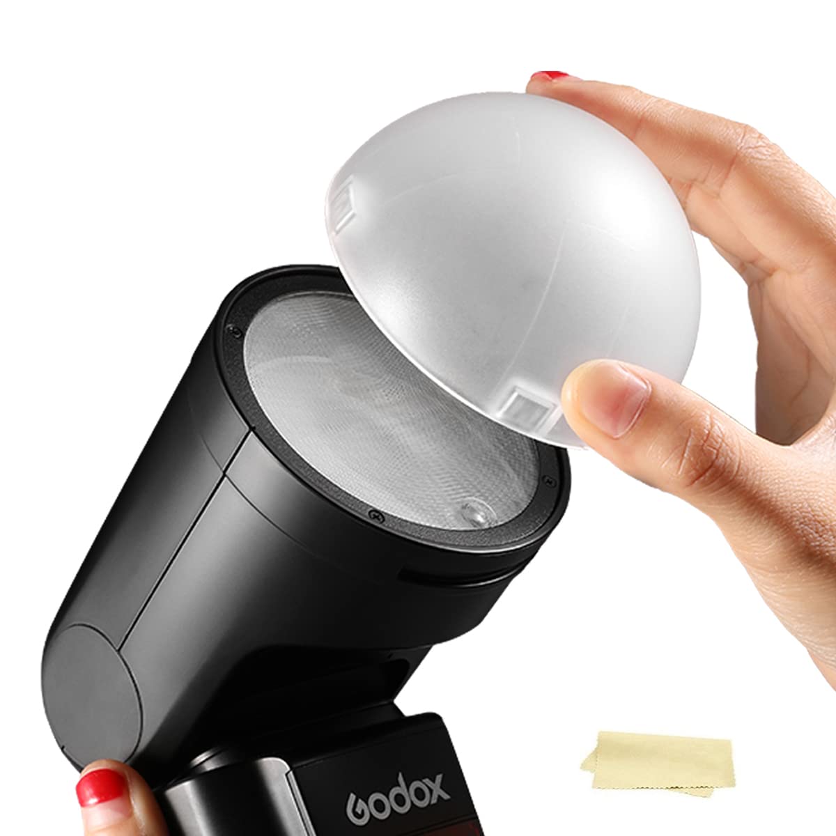 Godox AK-R11 Dome Diffuser for Godox V1 Flash Series/AD100Pro, Use with Godox H200R Round Flash Head for AD200/AD200Pro Monoligh