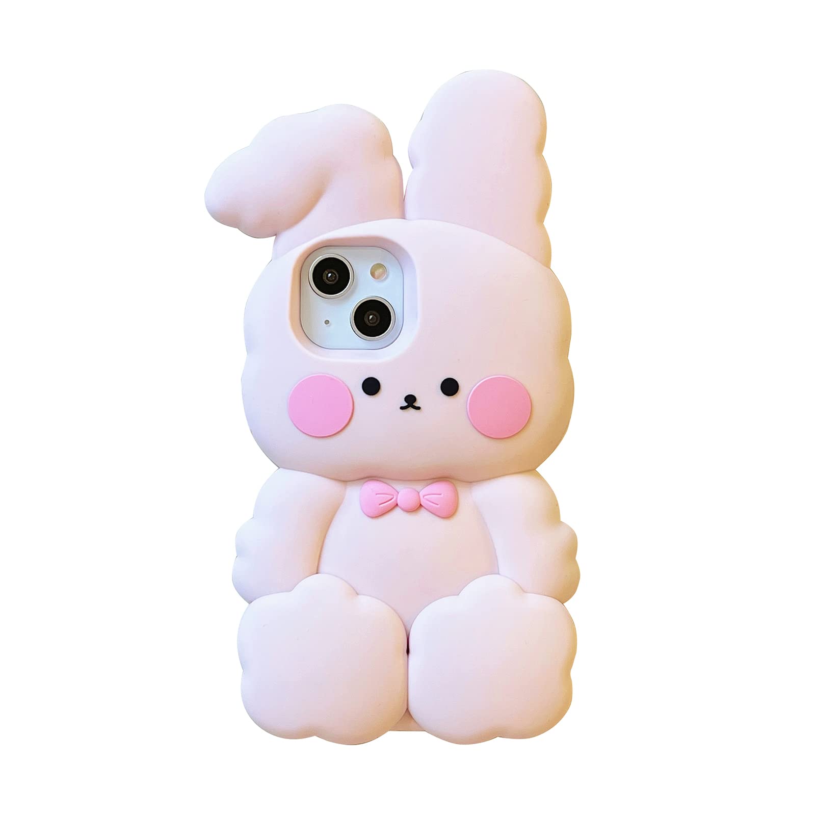 Yakvook Bunny For Iphone 13 Pro Case, Kawaii Phone Cases Cases 3D Silicone Cartoon Cotton Rabbit Case Fun Apply To Iphone 13 Pro