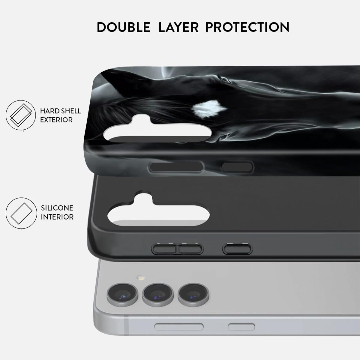 Hquszpt Design For Samsung Galaxy S24 Ultra Case,Two Layer Protection Heavy Duty Cover,Compatible For Samsung Galaxy S24 Ultra P