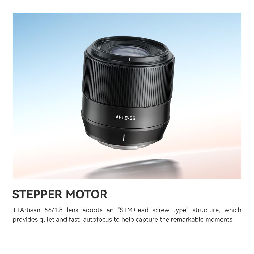 Ttartisan Af 56Mm F1.8 Auto Focus Lens Aps C Compatible With Sony E Mount Mirrorless Cameras A5000 A5100 A6000 A6100 A6300 A6400 A6500 A6600 Nex 3 Nex 3N Nex 3R Nex 5T Nex 5R Nex 5 (Black)