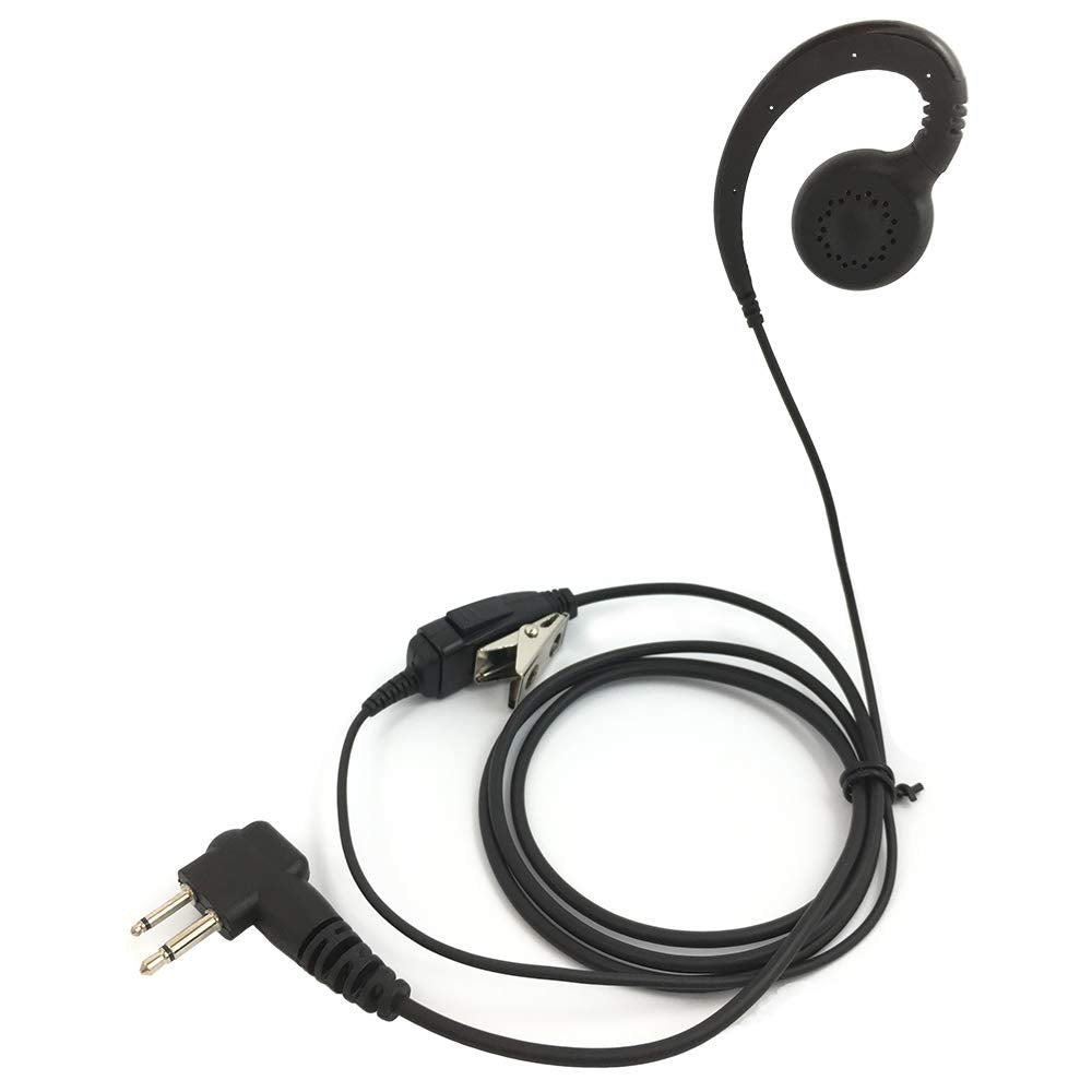 Promaxpower 1 Wire C Shape Swivel Earpiece Headset With Ptt Button Mic For Motorola Two Way Radio Walkie Talkies Cp110, Cp185, C