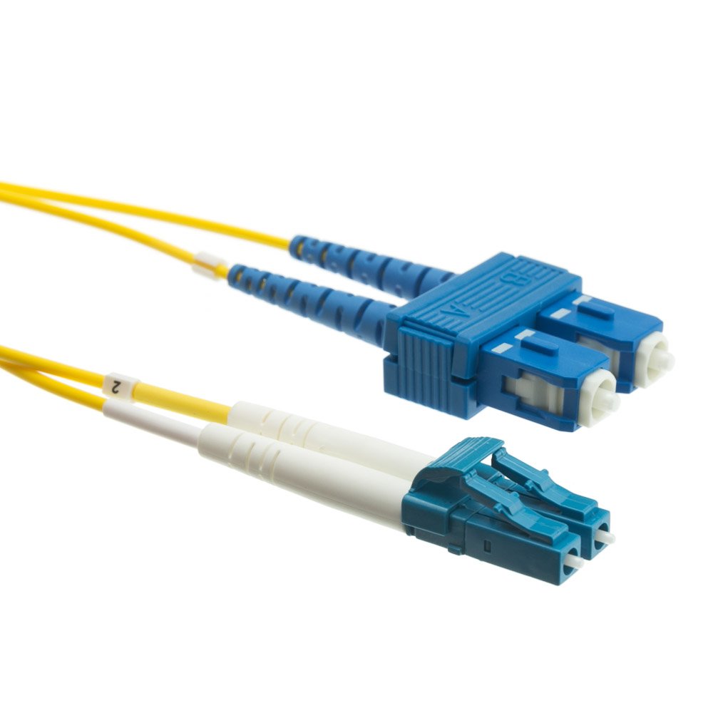 Cablewholesale Fiber Optic Cable, 3 Meter (10 Feet) Lc To Sc (Lucent Connector To Subscriber Connector) Duplex 9/125 Single Mode