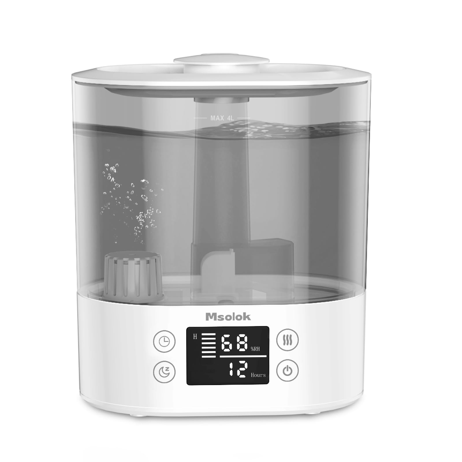 Humidifiers For Bedroom And Home & Baby   4L Cool Mist Air Humidifiers For Plants, 26Db Quiet Top Fill Air Humidifier Lasts Up T