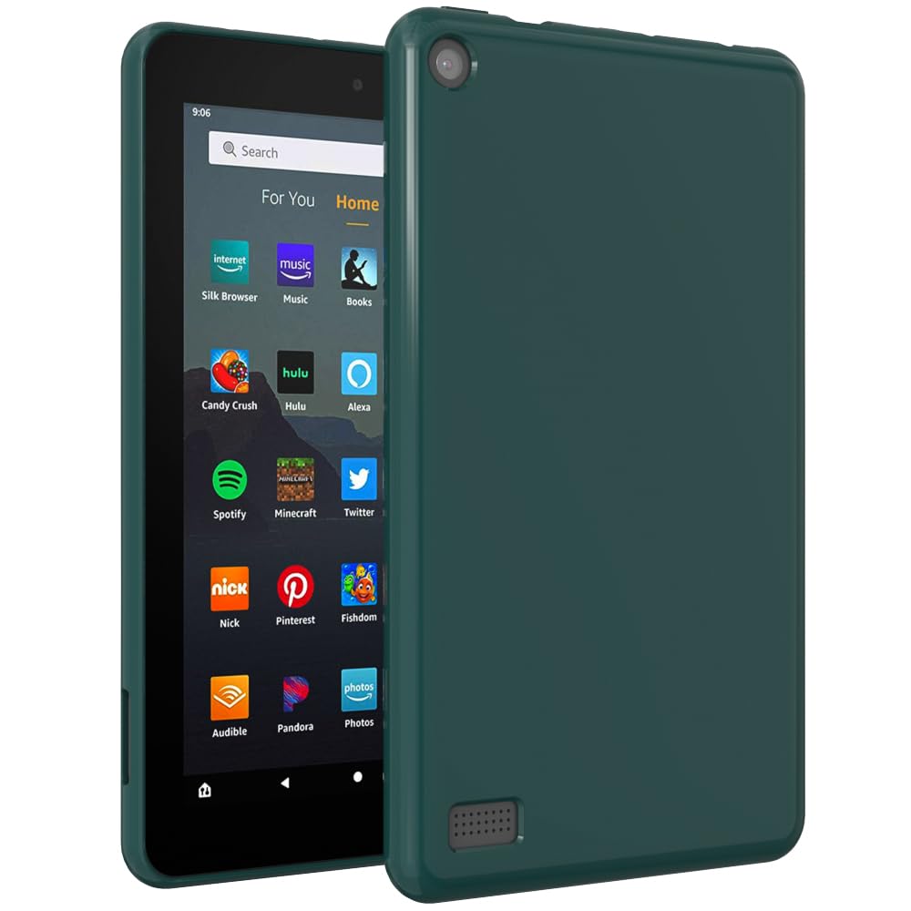 Callyue Case For Kindle Fire 7 Tablet Case (Compatible With 5Th 7Th 9Th Generation, 2015 2017 2019 Release), Rubber Soft Skin Si