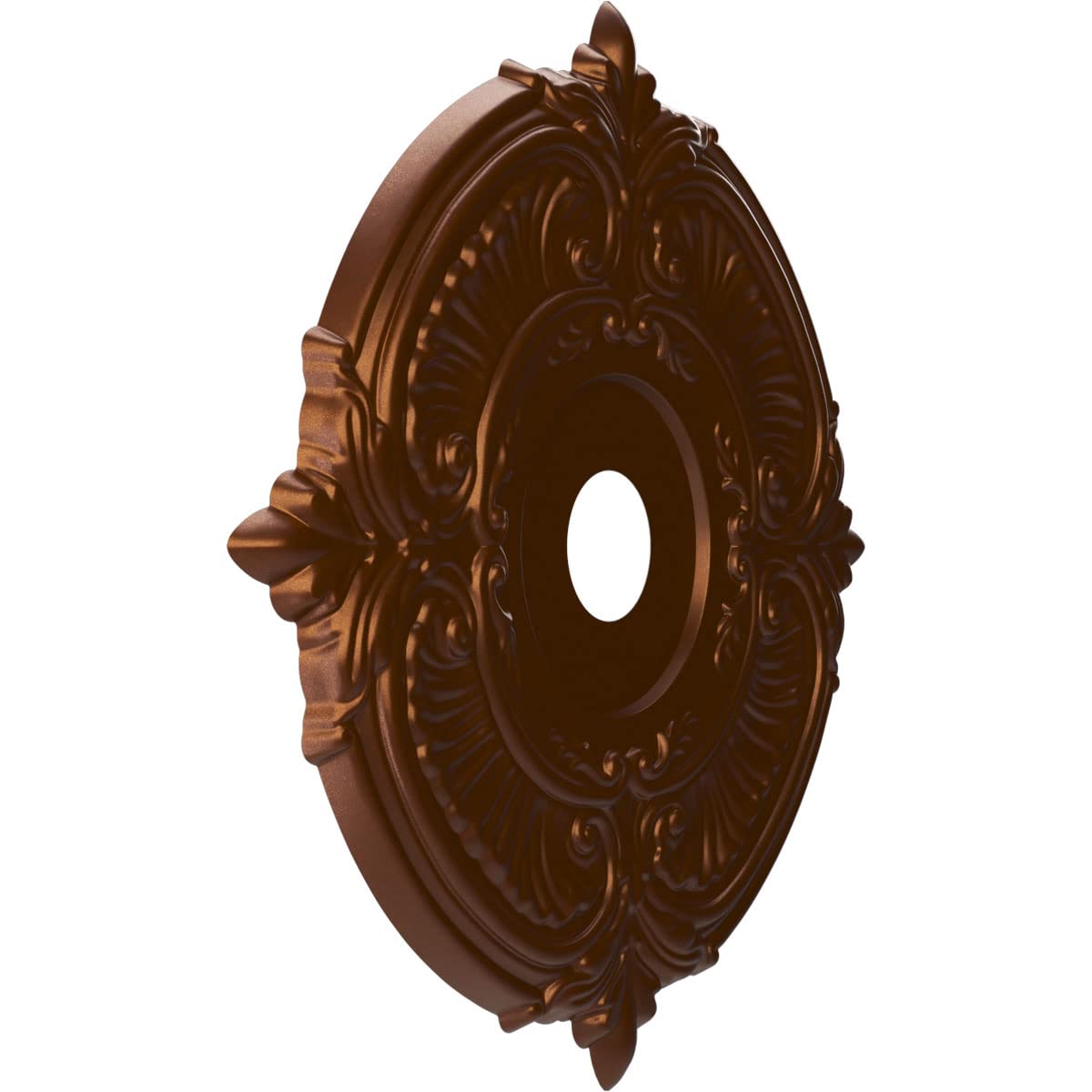 Ekena Millwork Cmp22Atcdc Attica Thermoformed Pvc Ceiling Medallion (Fits Canopies Up To 7 3/4), 22Od X 3 1/2Id X 1P, Metallic D