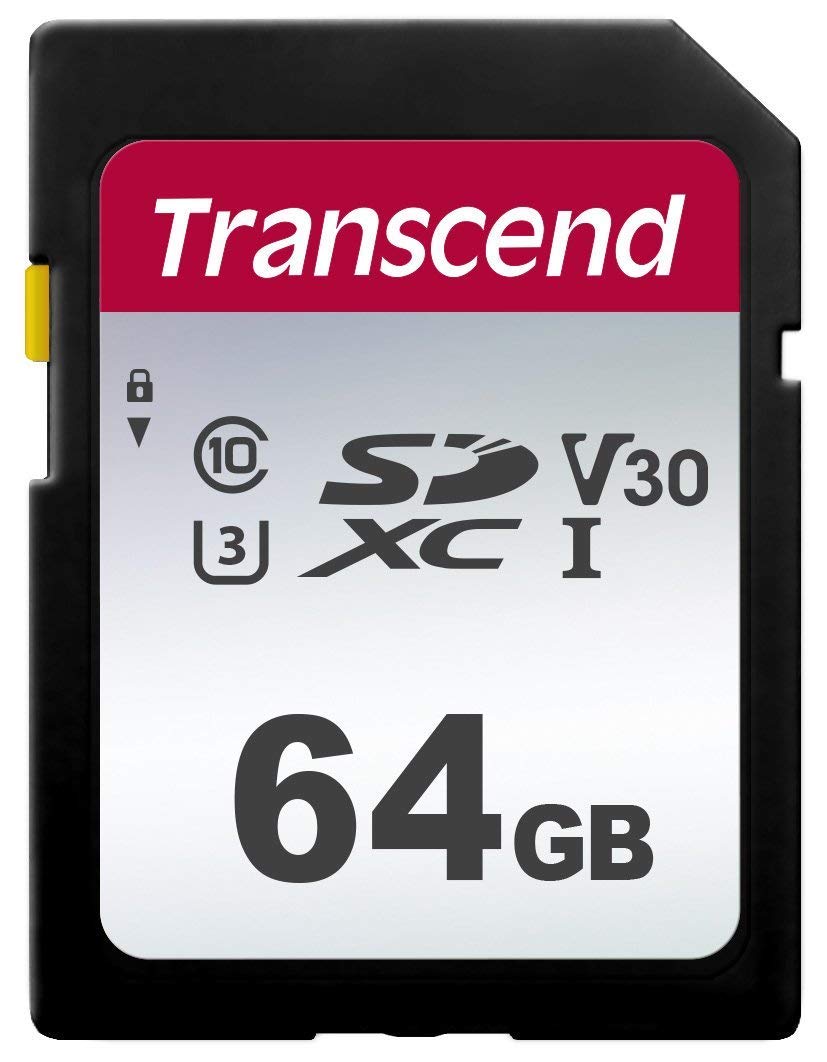 Transcend TS64GSDC300S E 64GB SDXC Class 10 UHS 1 U1 Memory Card