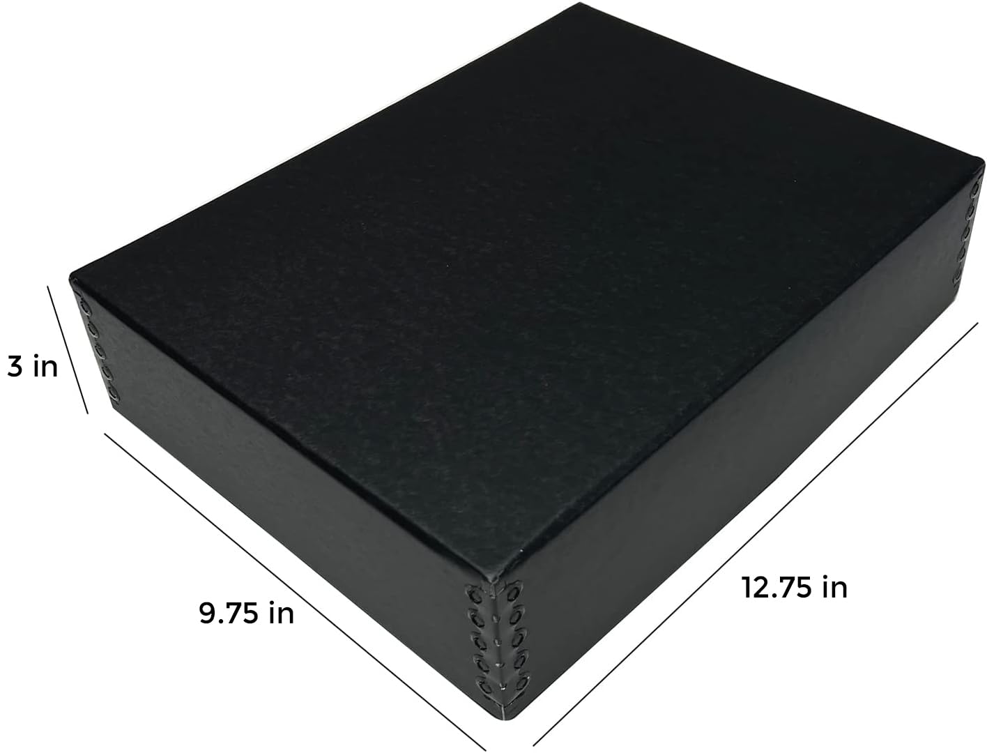 Lineco 9X12 Black Museum Archival Storage Box, Drop Front Design, 9.75X12.75X3 In. Acid Free With Metal Edge. Preserves Picture Longevity, Organize Photos Or Documents, Crafts, Diy. 2 Pack