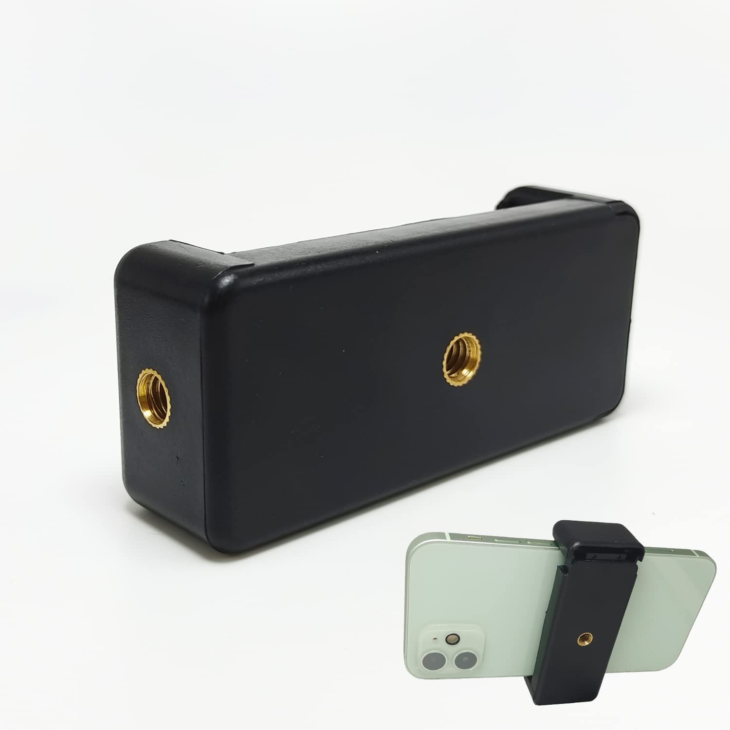 Praqecz Universal Cell Phone Tripod Mount Adapter, Phone Holder Clip Connector Head Used For Monopod Selfie Stick Travel Mini Fl