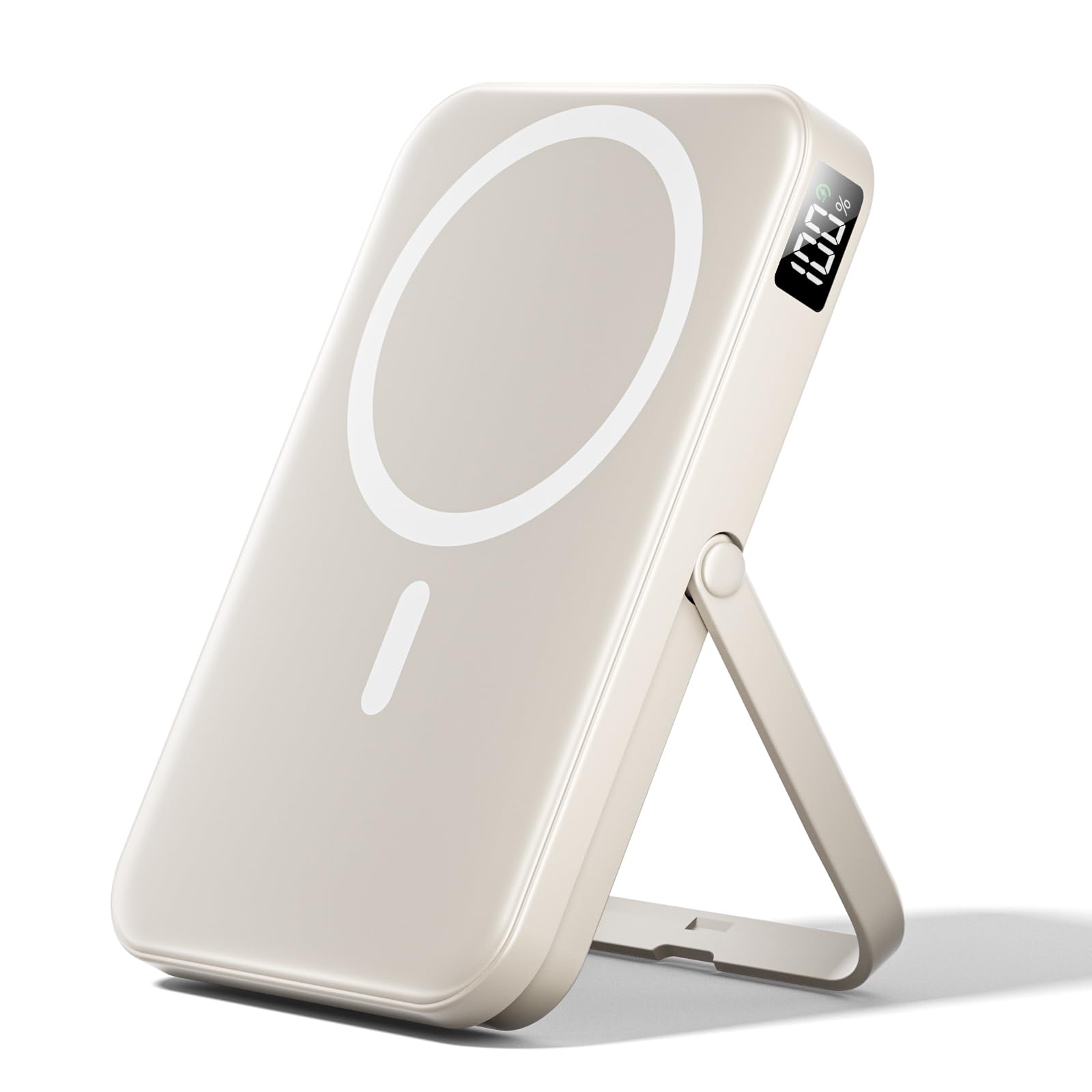 LENUTO 10000mAh Power Bank for Magsafe Battery Pack with PD 22.5W Fast Charge,Foldable Stand Portable Charger, Wireless Charger 