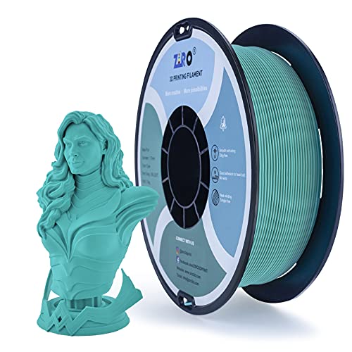 Ziro Matte Pla Filament 175Mm,1Kg 3D Printer Filament,High Toughness Pla,Dimensional Accuracy +  003Mm,Matte Pla Cyan