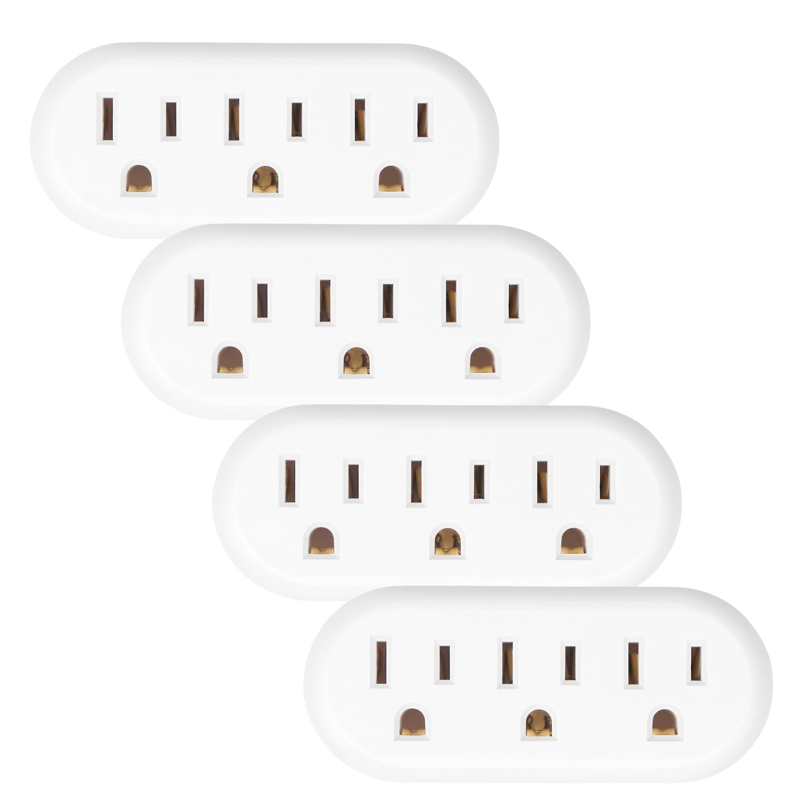 Extrastar 3 Outlet Extender, Spaced Outlet Spliter Grounded Plug Adapter, 3 Outlet Adapter With 3 Prong, Multi Plug Wall Outlet,