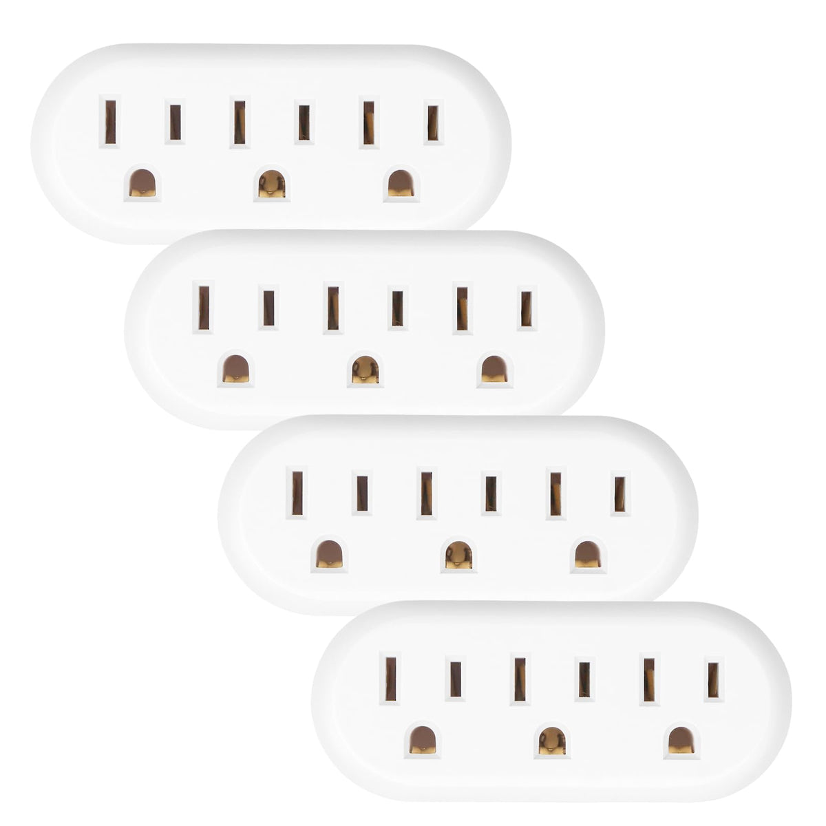 Extrastar 3 Outlet Extender, Spaced Outlet Spliter Grounded Plug Adapter, 3 Outlet Adapter With 3 Prong, Multi Plug Wall Outlet,