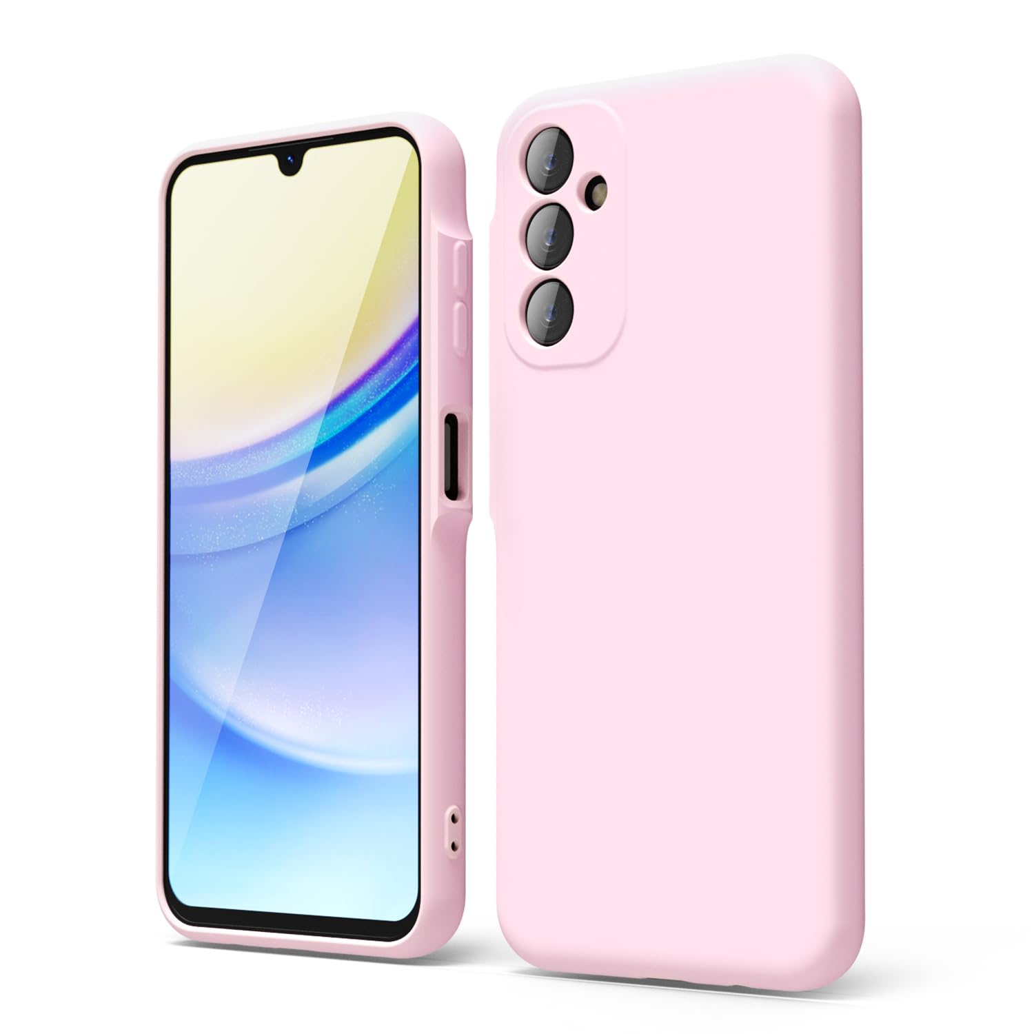 Oakxco For Samsung Galaxy A15 5G Case Liquid Silicone, Soft Rubber Gel Elegant Thin Slim Tpu Matte Smooth Case With Camera Lens