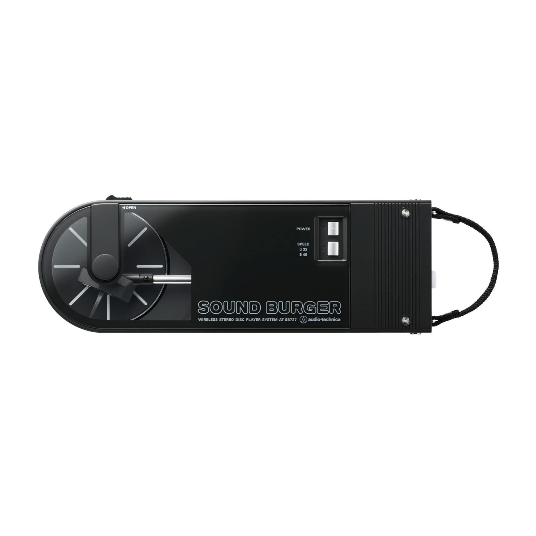 Audio Technica AT SB727 Sound Burger Portable Bluetooth Turntable, Black