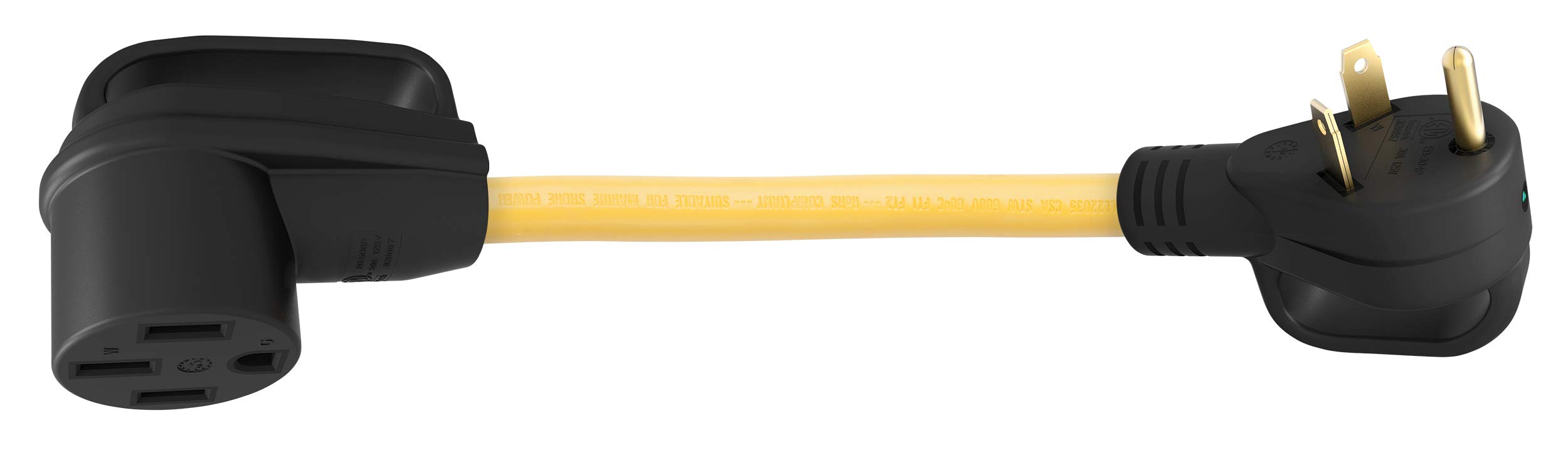 Parkpower 3050Rvda B Dogbone Adapter   50A (125250V) Female To 30A (125V) Male